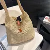 Sac fourre-tout de la plage de la plage printemps / été tissé à la mode sac à main Crochet de grande capacité