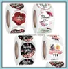 Greeting Event Festive Party Supplies Home Gardengreeting Cards 500PcsRoll 4 Types Floral Thank You Sticker For Seal Label Scra4179801