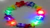 Glowing LED Light Up Hawaii Luau Party Flower Lei Fancy Dress Necklace Hula Garland Wreath Wedding Decor Party Supplies5154356