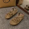 Hausschuhe offene Zehengröße 38 Frau Schwarz -Weiß -Trainer Sandalen für Strandschuhe Großhandel Flip Flops Sneakers Sport Sport