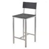 Tapetes 38.03 x 42.01 23,62 in.Hanley High Table com 2 bancos traseiros Black Metal - 3 peças