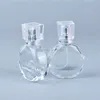 Storage Bottles 25 ML Perfume Bottle Empty Glass Cosmetic Atomizer Acrylic Lid Transparent Portable Spray Refillable Scent-Bottle 10 Pcs