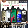 BLS BLAZE 10000 PUFFS 10K VAPE VAPE VAPE 0,8OHM MAISE BOBLE 18 ML POD BATTERIE RECHARGAGE E Cigarettes E Cigarettes RGB 10 FLAVORS Affichage d'huile de batterie Puff 10k