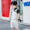 Shorts Boys Summer Vest Shirt Shorts Formal Dress Suit Kids Waistcoat Wedding Clothes Sets Child School Uniforms Toddler Tuxedo Costume