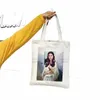 Lana Del Rey Femmes Tote Tote Bag Eco Shop Sactive Apviner pour les femmes Femme Pliable Beach Shopper Bag E4R9 #