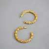 الأزياء الأوروبية والأمريكية في الغلاف الجوي غير النظامية للإنبات الذهبي Cline Cline Prass Plating 925 Silver Needle Ear Ring