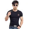 Herren T-Shirts gestickt Flaggen T-Shirts Männer Designer Kleidung Vintage Militär O Hals T-Shirts Slim Fit Tops Fitness Mode Britische Te DH8GP