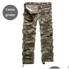 Men'S Pants Cargo Men Camouflage Trousers Casual Mti-Pocket Army Work Combat Mens Military Plus Size 201126 Drop Delivery Apparel Clo Dheef