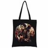 Jag älskar Ellie Williams tryck Canvas Tote Black Bags Harajuku Casual Female Girl Tote Eco Shopper Shoulder Bags 02m5#