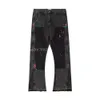 Men Designer Jean Gallerydept Jeans Clothing Pants Womens Sweatpants Speckled Couple Loose Versatile Straight Casual High Street Stack Pant Man Jeans