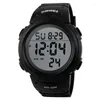 Нарученные часы Skmei 1068 Reloj Hombre Outdoor Sport Watch Men Big Dial Fashion Simple Watch Calendar Pu ремешок 5BAR Водонепроницаемый цифровой