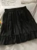 Womens Summer Sexy High Waist Slim Pleated A Line Mini Skirts Korean Fashion Casual Short Black White Skirt Alt Clothes Female 240416