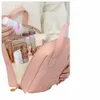 Bolsas cosméticas de forma de concha de estilo coreano impresión letra de letras de cuero PU Magnia de maquillaje Organizador de artículos de tocador G2MR#