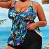 24 Year New Oversized Women's Digital Printed Split Fashion Swimsuit Sexy Beach Outfit F41644