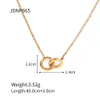 Loop av Loop Buckle Pendant Necklace for Women Gift Titanium Steel Plated 18k Gold Korean Instagram Trendy CollarBone Chain