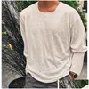 Мужские футболки T Рубашки падают тонкие длинные рукава o geal men men fashion lazy harajuku High Street 2xl Негабаритные топы одежды ежедневно