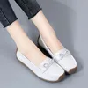 Sapatos casuais tênis feminino de primavera outono apartamento genuíno mocassins mocassins slip-on slow-on fêmea boat 2024