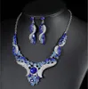 Muslim Rhinestone Necklace Earring Set Romantic Jewelry Set Luxury Women Fashion Wedding Banquet Dubai Party Gift 240410