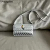 Andiamo Clutch Bag Bottegvenetas Handtaschen Europäische und amerikanische Mode echtes Leder kleiner Quadratbeutel 2024 Neues Highend Cowhide gewebt Einfacher Einzelschulter -Cro