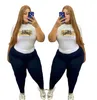 Designer feminino Duas peças Conjunto de roupas esportivas femininas de luxo tricotado Casual Sportswear de duas peças Sportswear