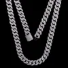 Mente de 8 mm Miami Colar Chain Chain Colar 925 Sterling Silver Iced Out Hip Hop Jóias