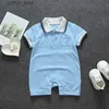 Rompers Baby Boys Girls Kleding Pasgeboren Zomer Jumpsuit Infant Katoen Shorts Mouw Romper Rapel Polo Shirt 0-12 Maand L410