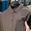 Polos de la marque haut de gamme Couleur solide Polo Polo imprimé à manches à manches courtes à manches courtes Top Casual Top Casual Casual