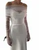 Elegante Tüll -Wraps Pearls Perlen Frauen Hochzeit Akquirys Brautschal 2024 58Zc#