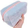 Sac de maquillage de voyage en fourrure mignonne pour femmes fermeture à glissière grande couleur de couleur unie de couleur de maquillage sac de toilette Pouche à stylo en peluche Pouche u3hz #