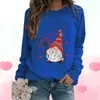 Kadın Hoodies Tunikleri Noel Kadınlar Günlük Baskı O Boyun Sweatshirt Yuvarlak Fit Külot Üstler Günlük Uzun Kollu Egzersiz Bayanlar Ter