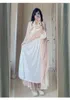 Vêtements de nuit pour femmes Hanfu sous-juge anti-éclat bordé de qipao doublure du visage de cheval en bas à moitié jupe blanche sous la robe