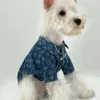 Camicia di denim per animali domestici, cane grande con pelliccia dorata, costosi abiti da cane samo, orsacchiotto, autunno pomeraniano e piastrelle di marea spessa inverno