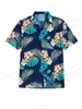 Camicie casual maschile maschile floreale vocation hawaian campetion beach bluse camicia lapel cuba gira-down-down abbigliamento 24416 24416