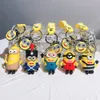 Decompression Toy Little yellow man keychain doll cute silicone car key chain pvc gifts wholesale