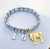 Charm Armbands koncept 2024 modedatum för födelsegåva för mamma italienska länkar passar 9mm armband nummer som gör DIY-smycken BT001-1