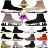 Free Shipping Designer Socks Running Shoes Platform Mens Womens Shiny Knit Speed 2.0 1.0 Trainer Triple Black White Master Emed Paris Boots Runner Sneakers