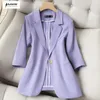 Ternos femininos Naviu Spring OL Elegância Jaqueta feminina de terno 2024 Famale Halve Summer Blazer Office Ladies Clothing Work Coat Tops