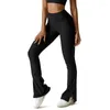 Damesbroeken Flare Leggings for Women High Tailed Tummy Control workout Slit Hem Gym Yoga