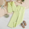Clothing Sets Medium And Large Girls' Summer Sleeveless Cardigan Short Suit Top Trousers Women's Children's 8Y-12Y