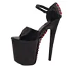 Dance Shoes LAIJIANJINXIA Sexy Women's Thick Super 20CM High-Heeled Sandals Black Platform Performance / Star /Dance