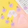 Party Favor 20-40set Elephant Keychain Baby Shower Souvenirs Cadeaux avec des sacs à organza