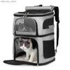 CAT CATS CRASE DOME DOBRA WIELA PET PETACK Oxford Cloth Portable Lare Pojemność BA może pomieścić dwa koty na zewnątrz podróż BA L49