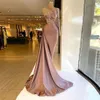 Meerjungfrau Abend Elegante Kleider tragen Perlen eine Schulter Frauen formelle Promkleider Tail Party Kleid