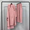 Robes décontractées Fashion Fashion Two Set en deux pièces Muslim Dubaï Turquie Kaftan Abayas For Women Robe Kimono Femme Caftan