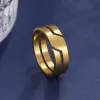 Neues Paar Ring für Männer Frauen Mode einfache Edelstahl -Freizeitfinger -Ringe Schmuck Engagement Jubiläum Geschenkpaar Ring Ring