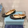 Casual Schuhe Größe 35-41 Frühlings Sommer Mary Jane für Frauen echte Leder Ballett Flats schmale Bandwebede Designer-Slipper