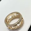 Dafu Xiaoxiangfeng 21b List wydrążony pierścień Light Luksusowy prosty sposób spersonalizowany na Instagramie Wszechstronny pierścionek kobiet
