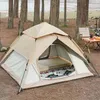 Utomhus DoubleLyer -tält helt automatisk snabböppning 34 Person Självkörning Camping Rain Proof Sun Portable 240416