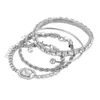 Ins Personality Exaggerated Punk Bracelet Fried Dough Twists Diamond Imitation Set 4