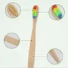 جديد 1/2/5/10 PCS Natural Eco Friendldly Handle Dainbow ملونة تبييض الشعيرات الناعمة الخيزر